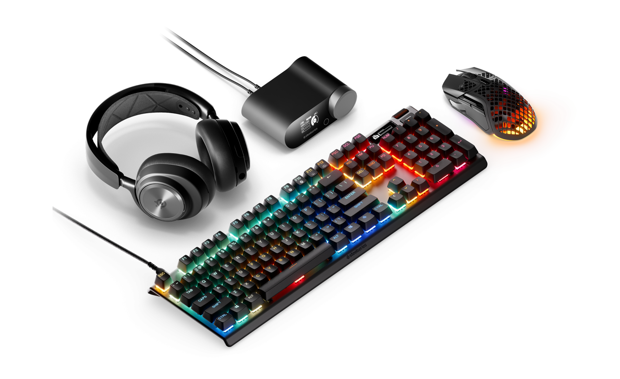 Arctis Nova Pro Wireless for Xbox + Apex Pro Gen 3 US + Aerox 5 Wireless